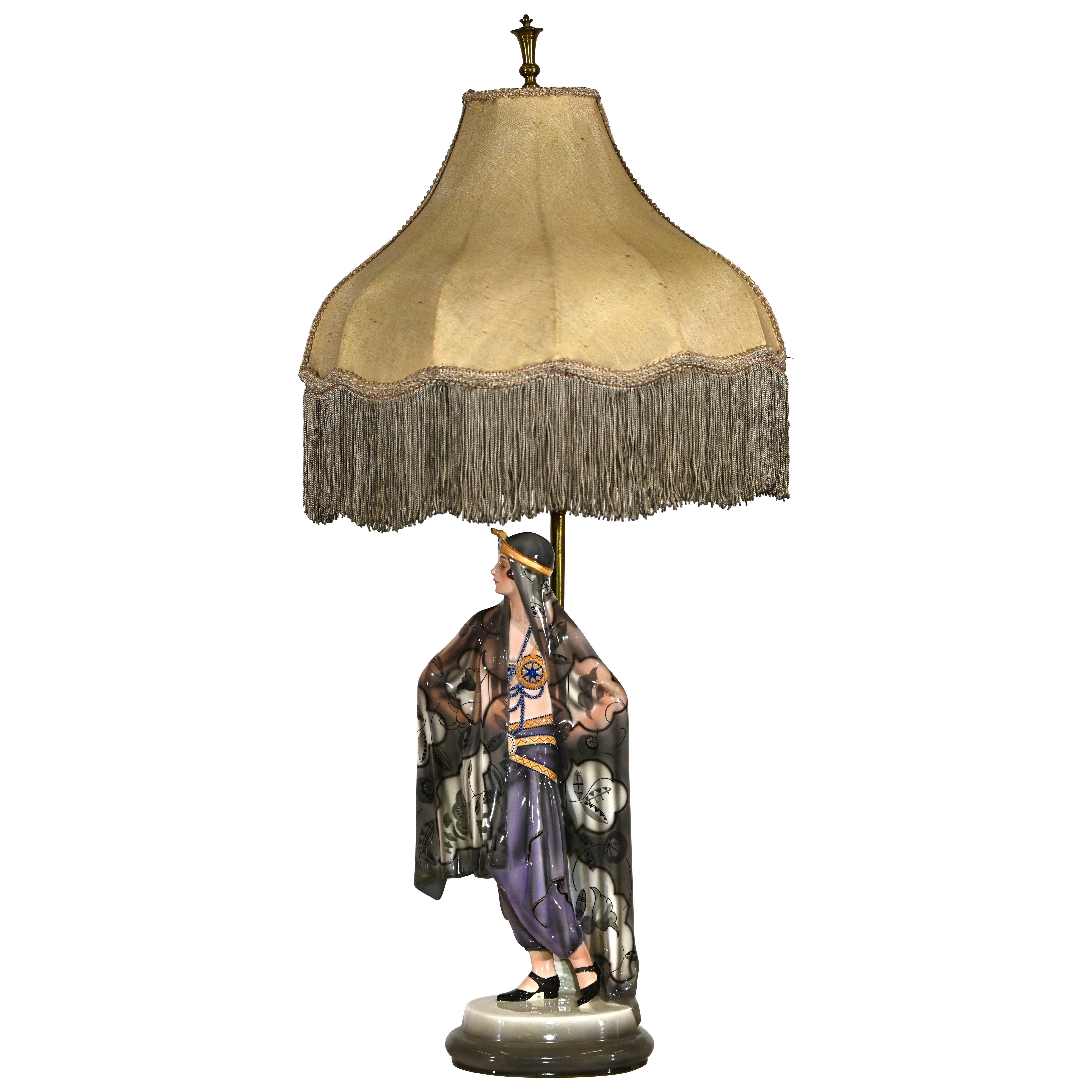 Goldscheider Art Deco Table Lamp by Josef Lorenzl, 1920s For Sale