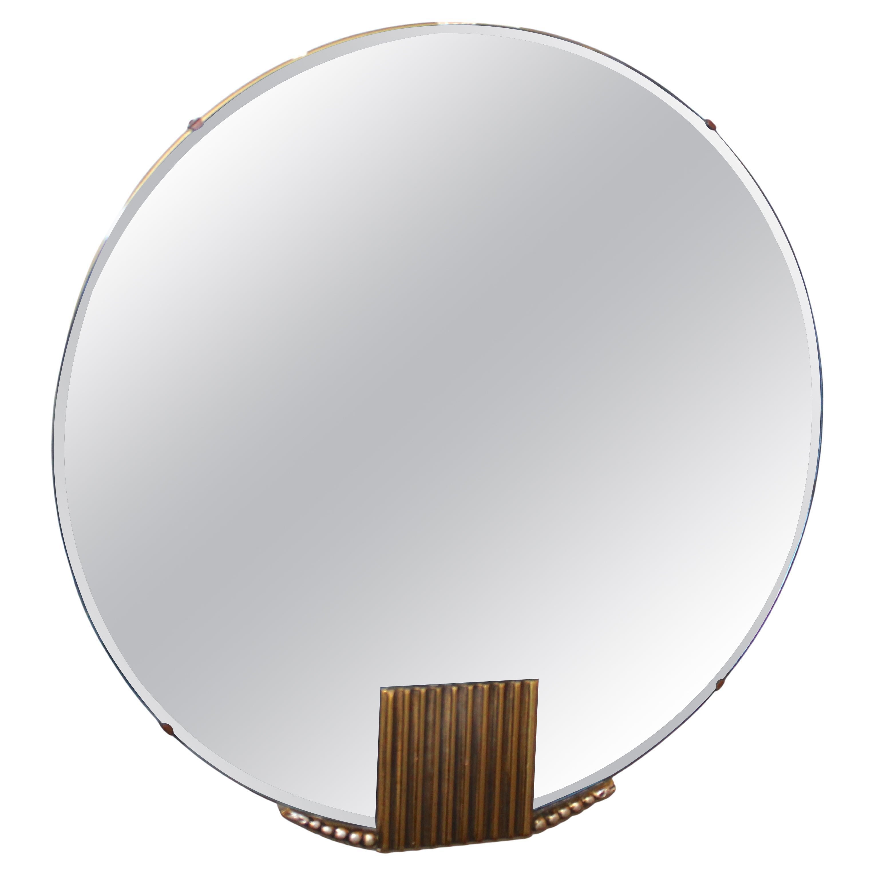 Art Deco Cobalt Blue Mirror