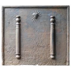 17th Century Pillars of Hercules with Sun Fireback