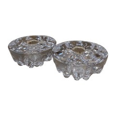 1970s Iittala Tapio Wirkkala Glass Candleholder Set Finland