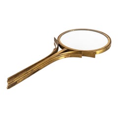 Double-Sided Hand Mirror by Ivar Ålenius Björk for Ystad-Metall, Sweden, 1940s