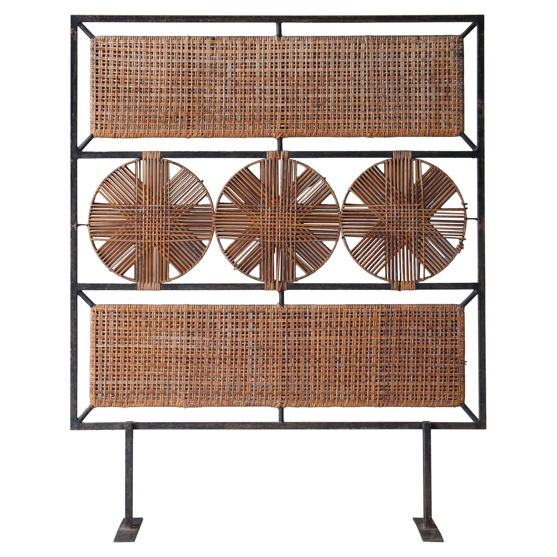 Japanese Old Bamboo Room Divider 1950s-1970s / Partition Wabisabi