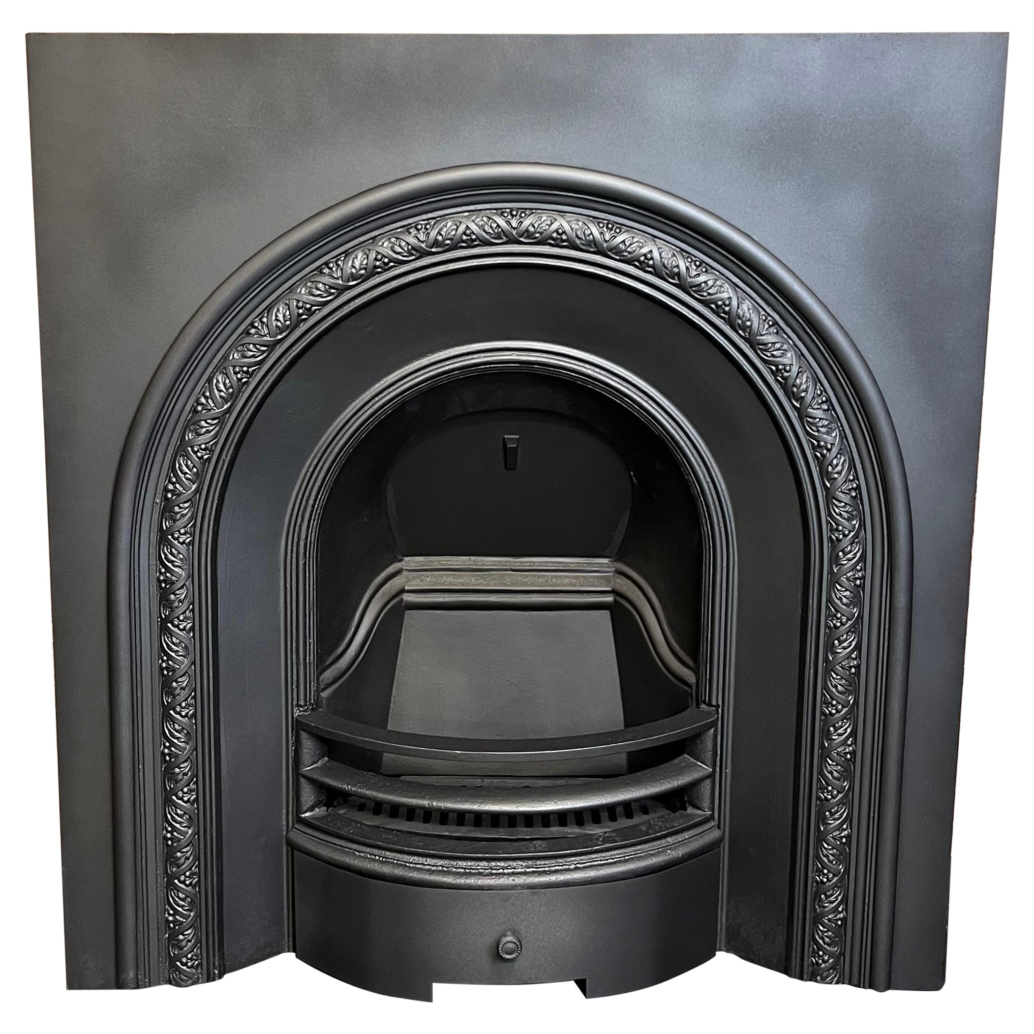 19th Century Victorian Cast Iron Arch Fireplace