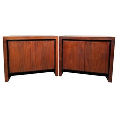 Pair of Mid-Century Modern Walnut Night Stands
