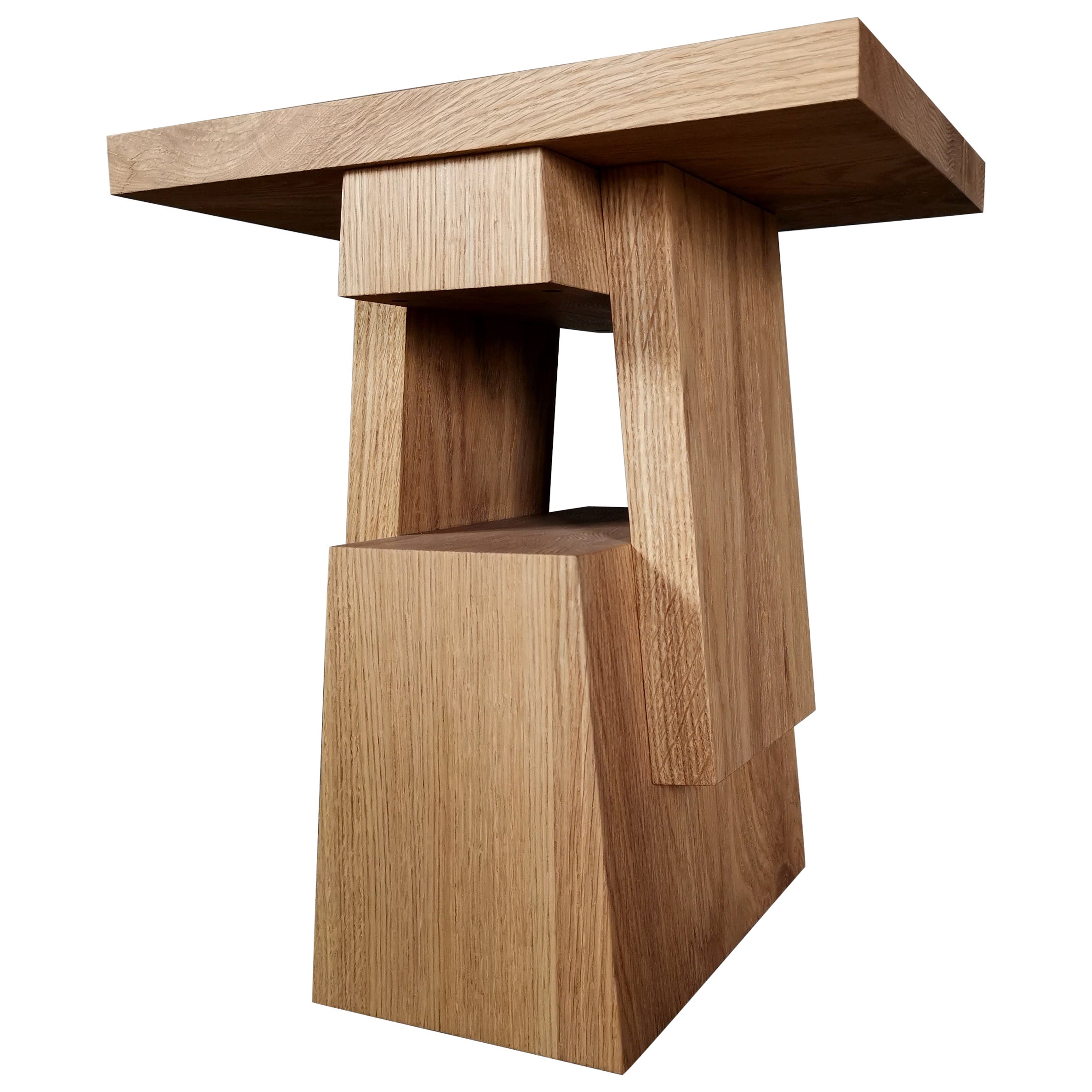 " Tabouret / table d'appoint "MONO", chêne massif Design/One Bjarke Frederiksen, Danemark 2024 en vente