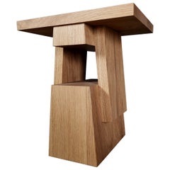 " MONO" Stool / Sidetable, Solid Oak Design Bjarke Frederiksen, Denmark 2024