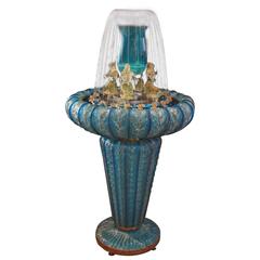 fontaine originale en verre de Murano des années 1920