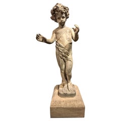An English Lead Fountain Feature of a Bacchic Putto, Late 19th Century