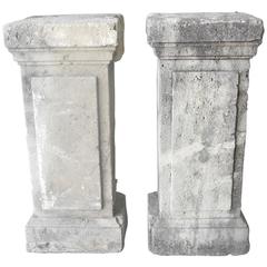 Antique Pair of Small Limestone 19th Century Columns from Meze, France 4