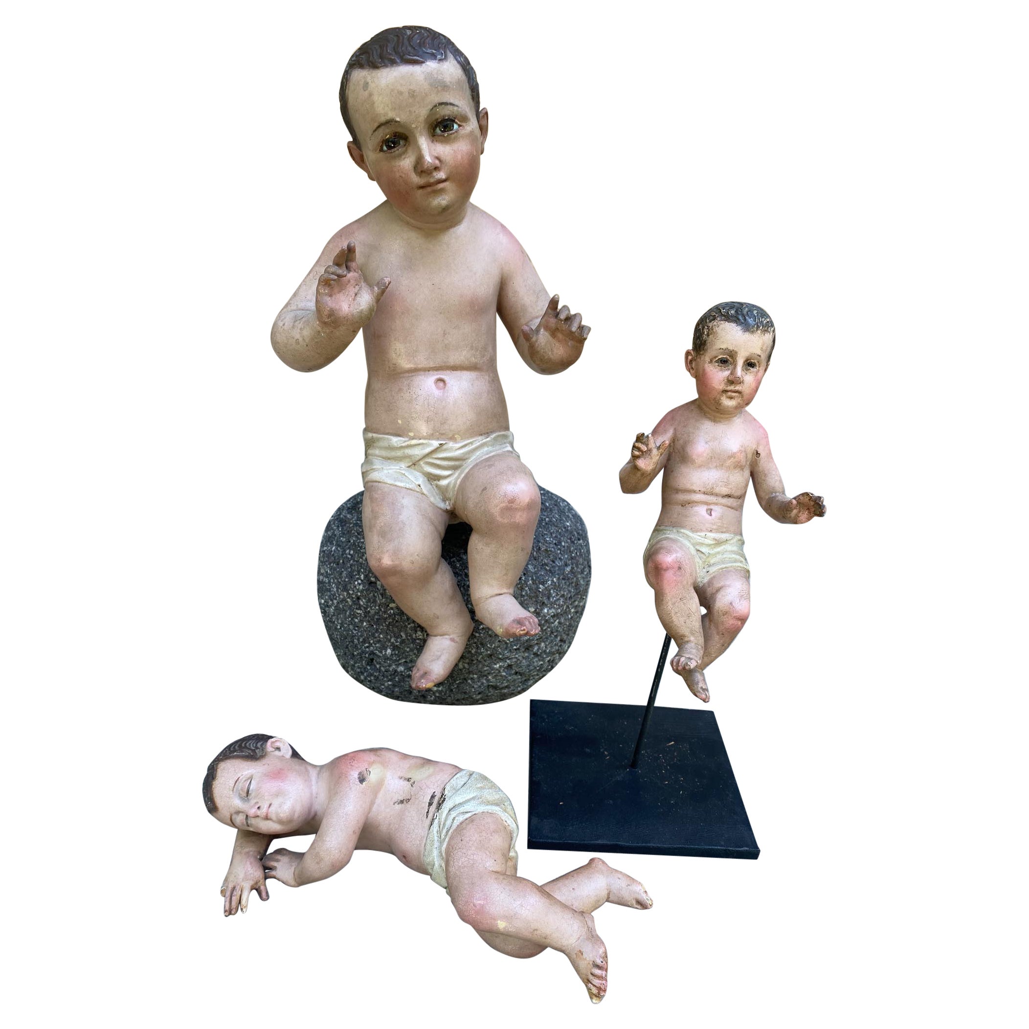 Trio de Ninos du 19e siècle en vente