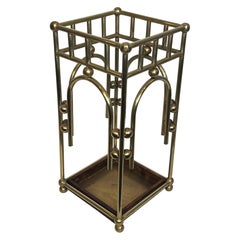 Modernistischer Umbrella Stand aus Messing im Stil von Joseph Hoffmann