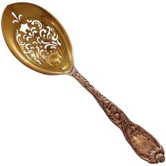Chrysanthemum by Tiffany & Co. Sterling Silver Ice Spoon Gold Washed