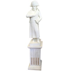Carved Marble Figure of Napoleon Bonaparte with hand in waste coat