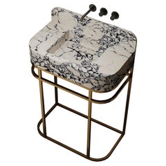 Assens Free-standing Marble Bathroom Vanity - Calacatta Viola - Large
