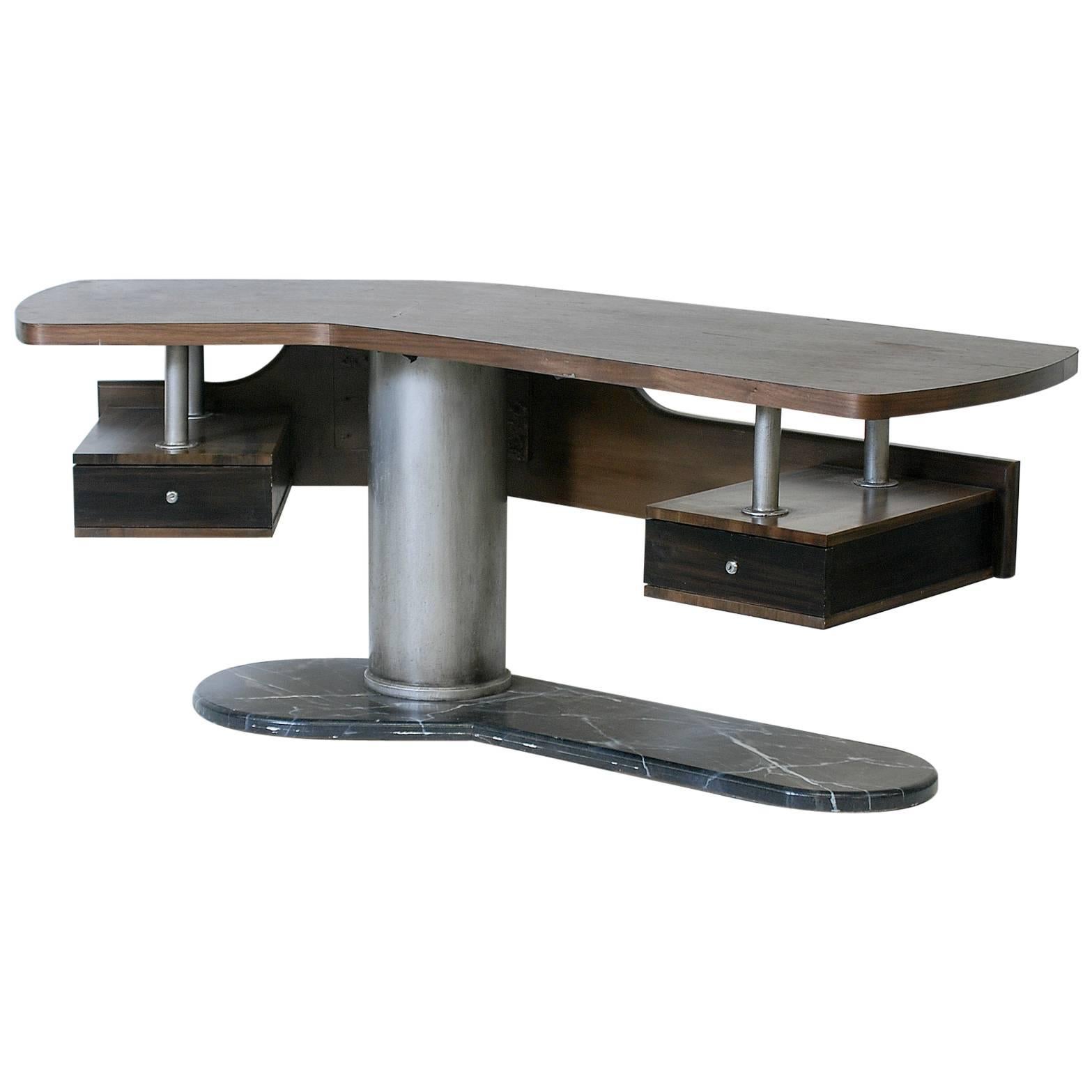 Unusual Mid-Century Modern Floating Top Desk For Sale