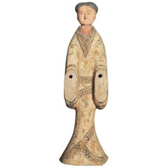 Figure de Tombe ou de Poterie funéraire féminine de style Han du Début du 20e Siècle