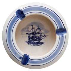 Cenicero de cerámica pintado a mano de Delft