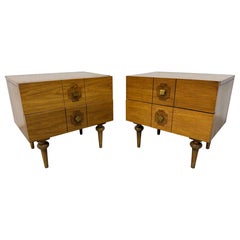 Mid-Century Modern American of Martinsville Walnut Nightstands - Set of 2