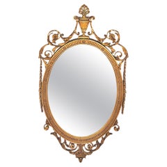 Espejo Oval Dorado Estilo Adam, Inglés