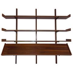 Rare Milo Baughman Wall Shelf with Magazine Rack