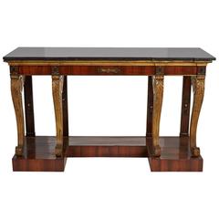 Regency Parcel-Gilt Rosewood Console