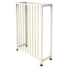 Italian mid-century modern beige and white metal radiator cover, 1950s