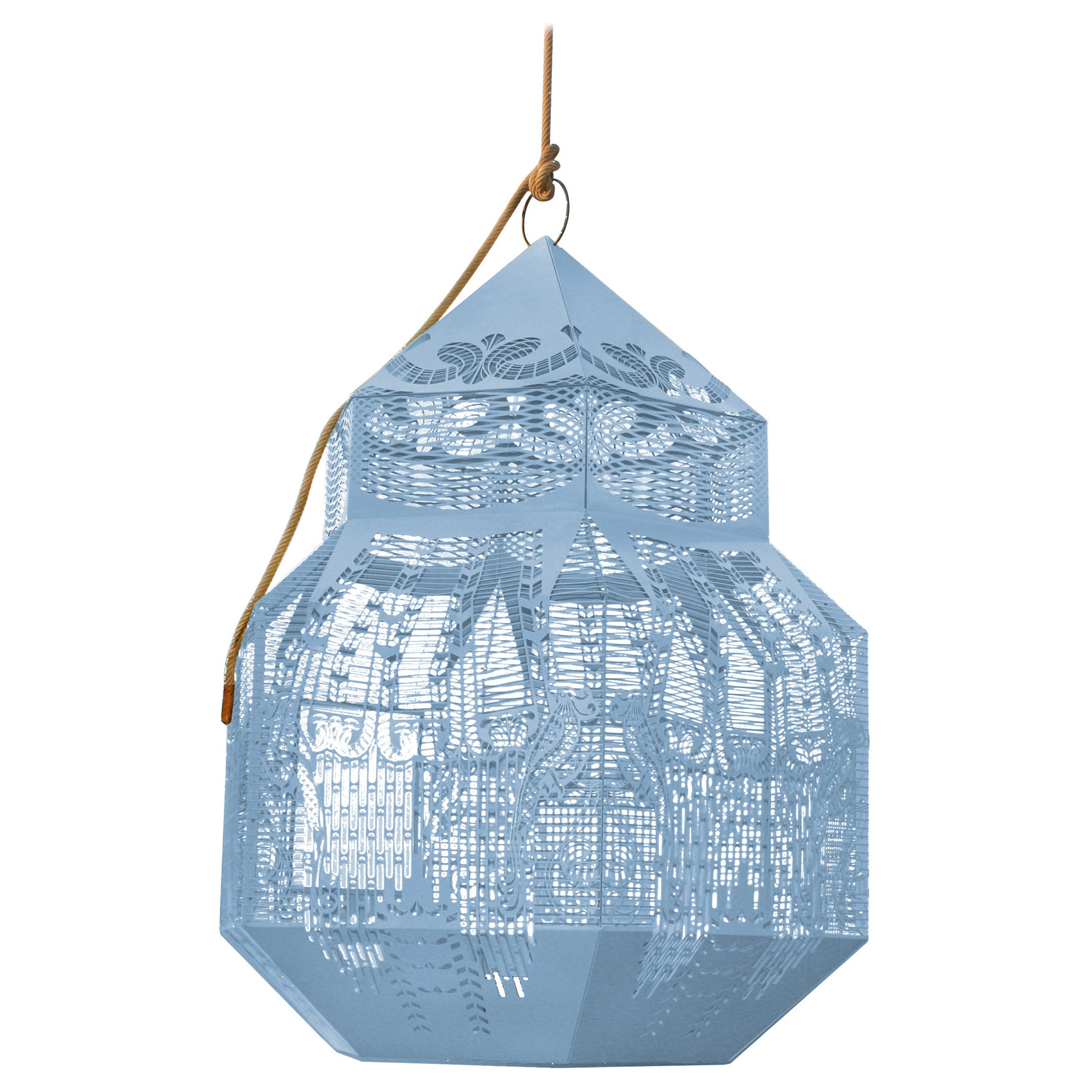Caged Beauty 170 Pastellblauer dekorativer Vogelkäfig von JSPR im Angebot