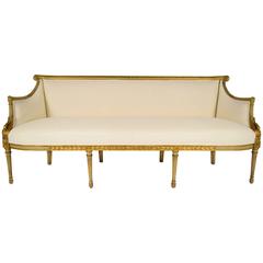 Antique 19th Century French Empire Painted/Gilt Sofa