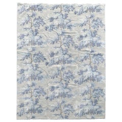 Wool & Silk High-Low Blue Trees