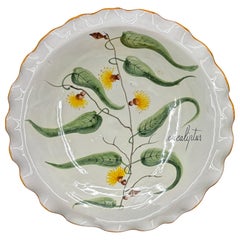 Ciotola in ceramica Faience italiana dipinta a mano vintage