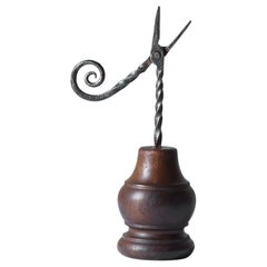 19th Century Rush Light Blacksmith made, 1840s