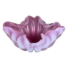 Mid Century Modern Murano Glass Ashtray in Purple Glass Italy 1960s