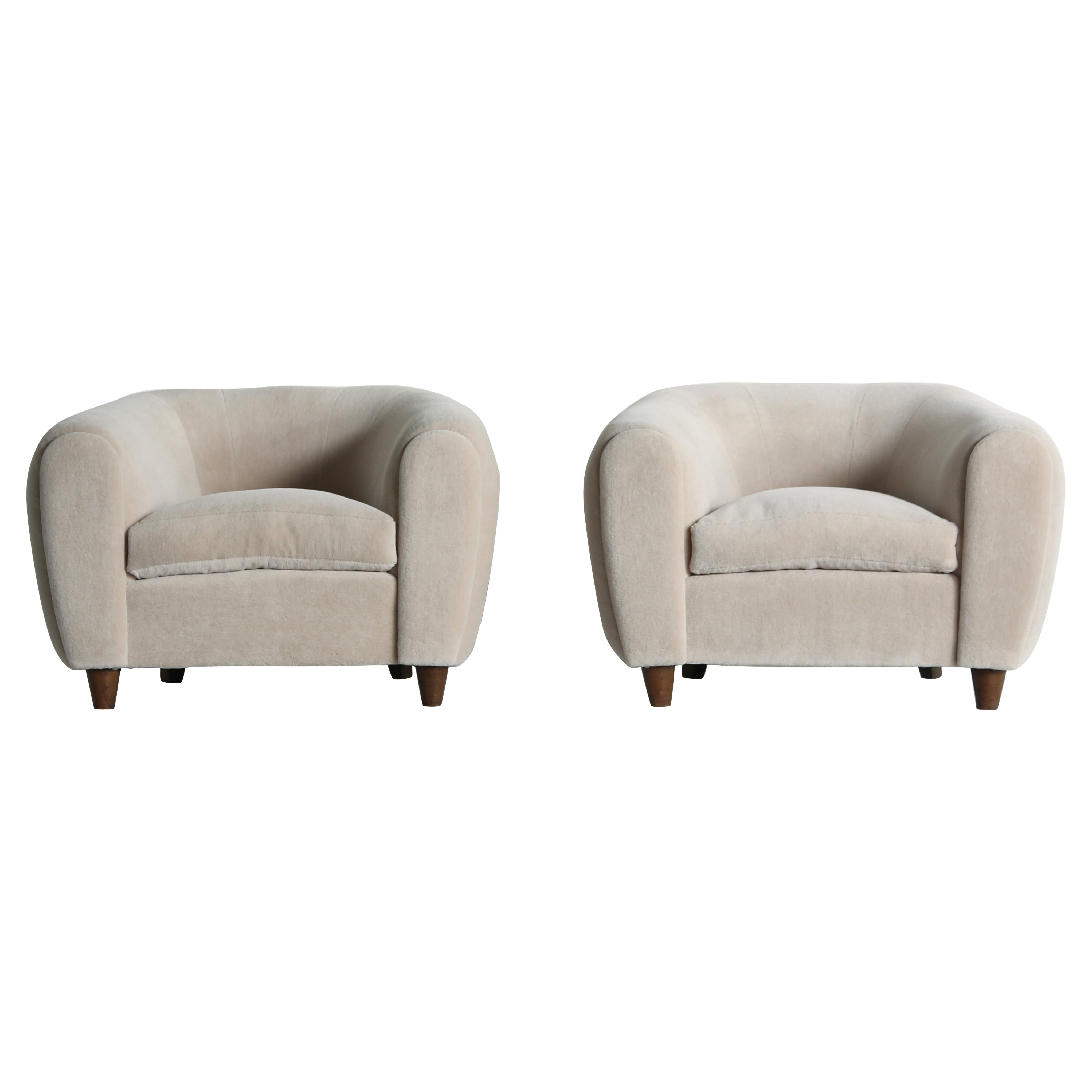Pair of Rare Armchairs, Napoli, Italy, 1950s