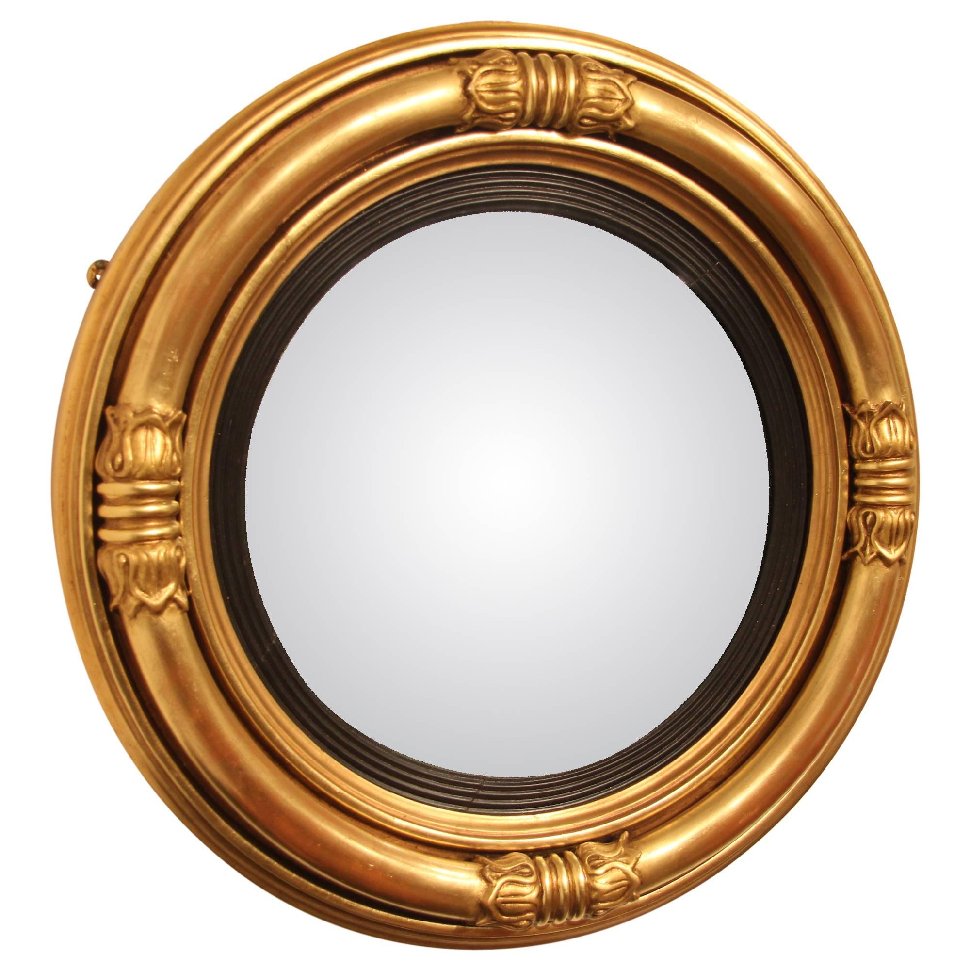 Regency Convex Butlers Mirror, circa 1825 For Sale