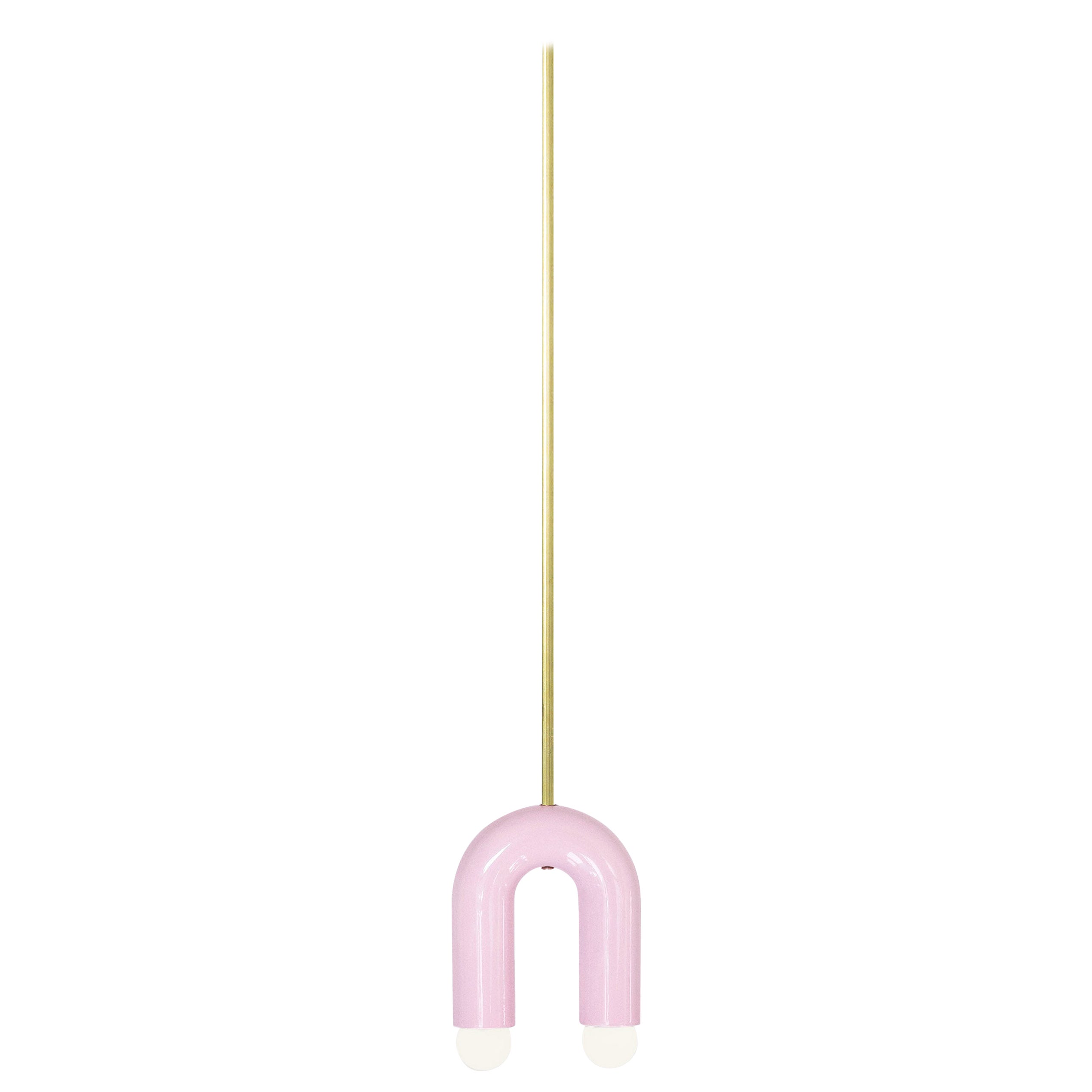 Ceramic pendant lamp TRN A1 PINK by Pani Jurek