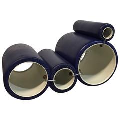 Blue "Tube" Chair by Joe Colombo 3