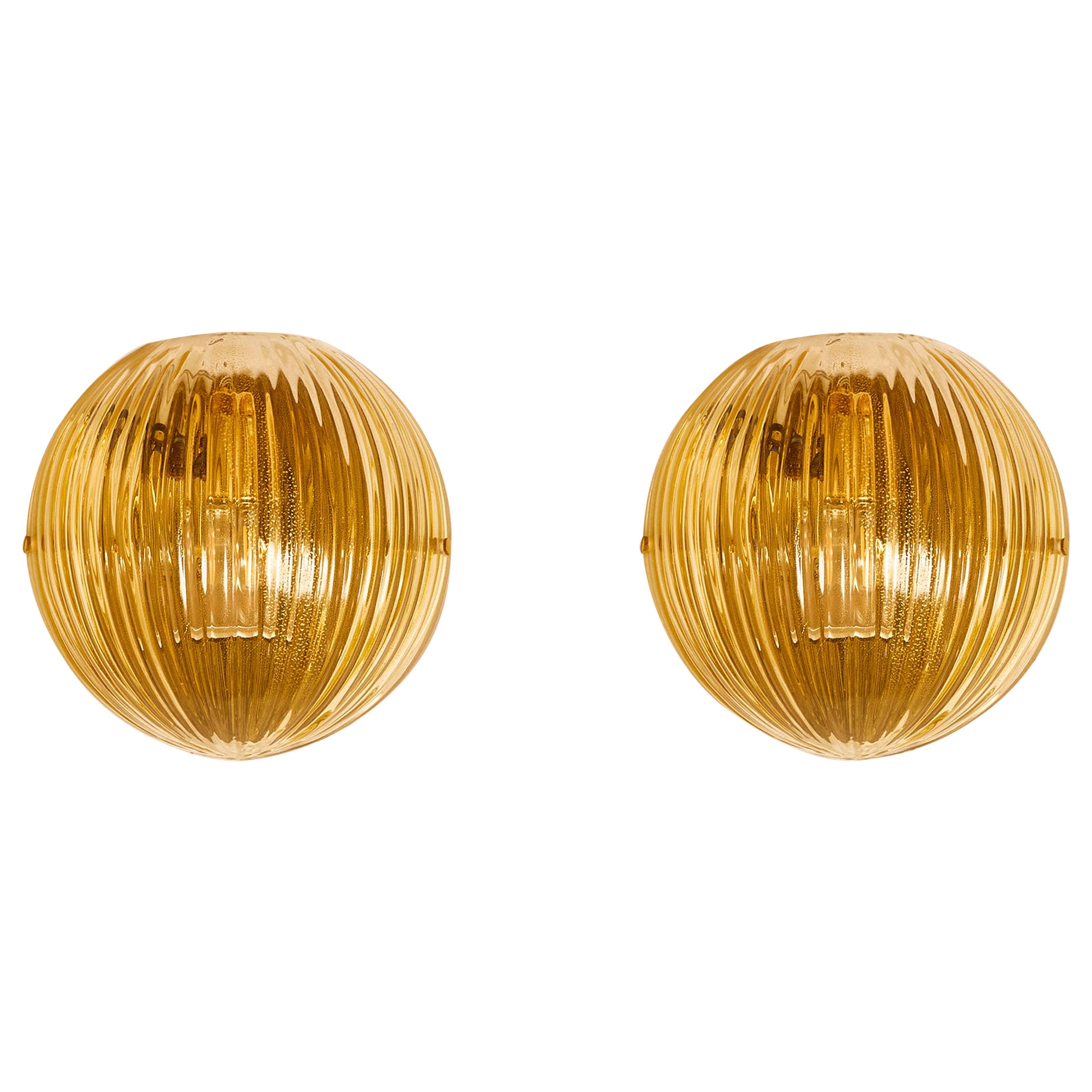 Pareja de apliques "Globos" de cristal de Murano, por Studio Glustin.