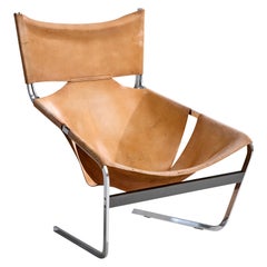 Pierre Paulin, Loungesessel, Metall, Leder, Niederlande, 1960er Jahre