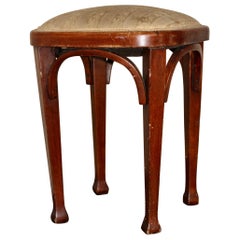 Antique Otto Wagner Jugendstil Stool J.J. Kohn #715