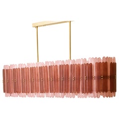 Spektakulärer Kronleuchter aus rosa getöntem Murano-Glas von Studio Glustin