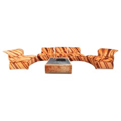 Modular Vela Bassa Sofa set by Giovanni Offredi for Saporiti, Set of 7 - 1970s