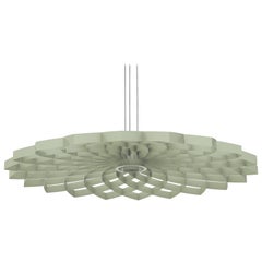 Lampada a sospensione in alluminio verde medio Dahlia di JSPR