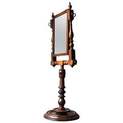 Fine George III Mahogany and Ebonized Gentleman’S Shaving Mirror, circa 1825