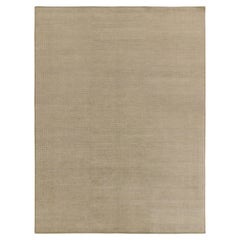 Rug & Kilim's Contemporary Rug in Beige-Brown and Green Geometric Pattern (Tapis contemporain à motifs géométriques beige, marron et vert)
