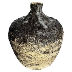 Handcrafted Eco Ceramic Vase  Volcanic Texture & Gloss Finish
