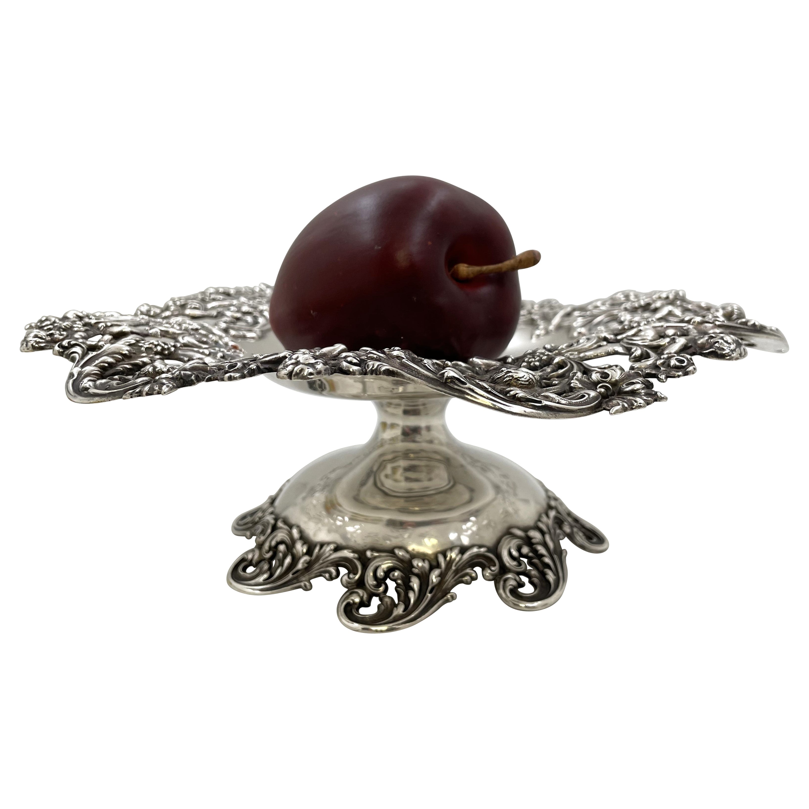 Black, Starr & Frost Compota de plata de ley Tazza/ Cuenco con pie Art Nouveau en venta
