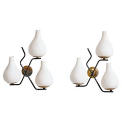 Attribuzione Stilnovo, Applique, Ottone, Metallo, Italia, anni '50