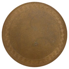 Tiffany Studios New York Greek Key Bronze Footed Charger Plate or Tray