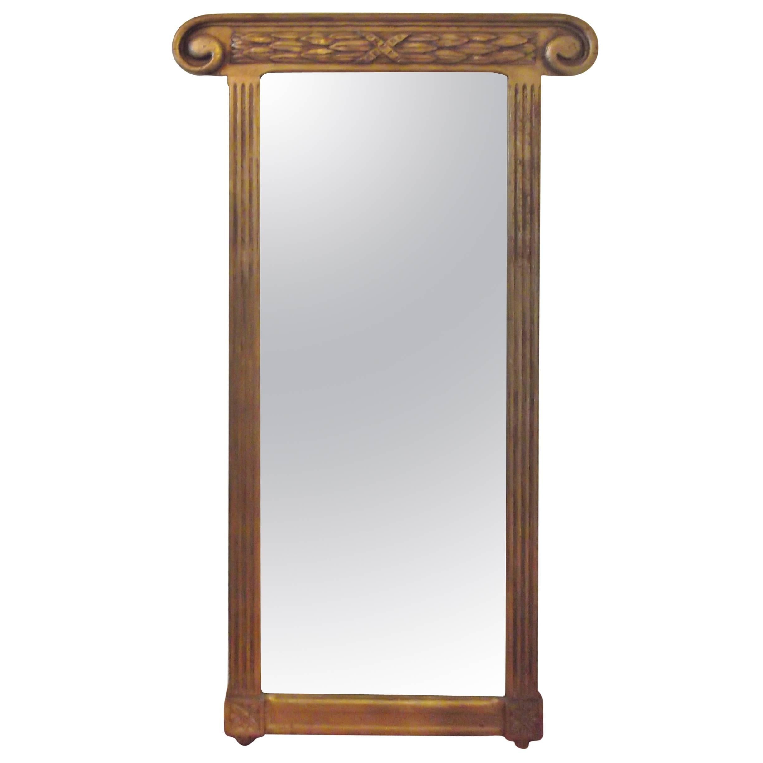 Italian Carved Neoclassic Giltwood Mirror