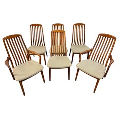 Dänische moderne Teakholz-Esszimmerstühle aus der Mitte des Jahrhunderts – 6er-Set